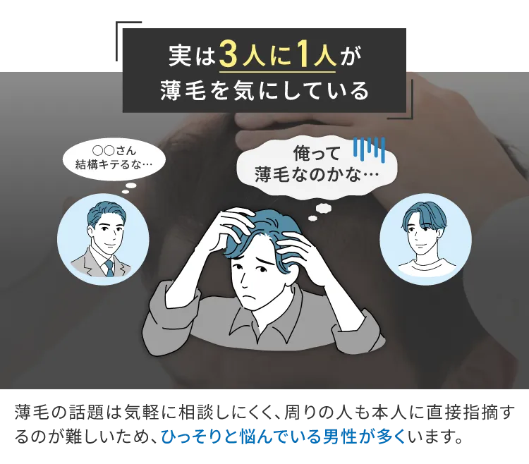 実は3人に1人が薄毛を気にしている